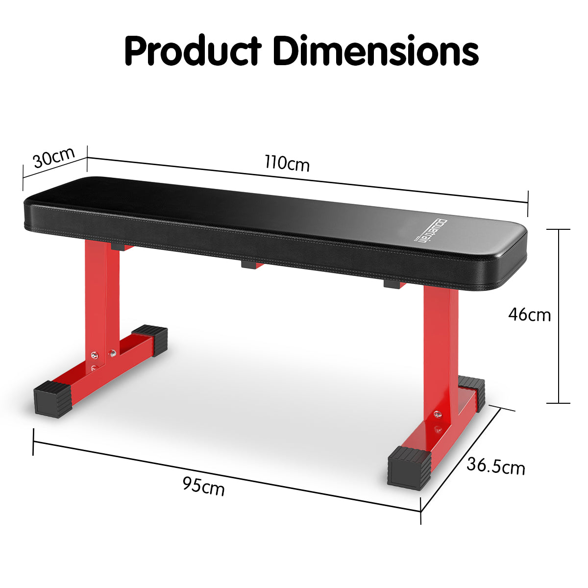 Powertrain Home Gym Flat Bench Press Fitness Equipment - SILBERSHELL