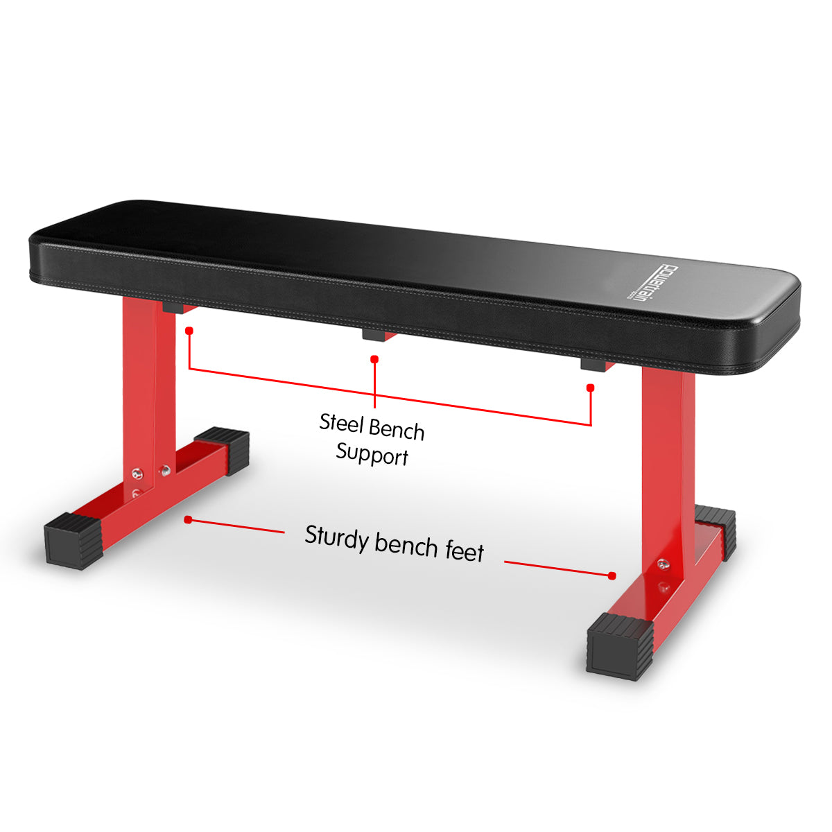 Powertrain Home Gym Flat Bench Press Fitness Equipment - SILBERSHELL