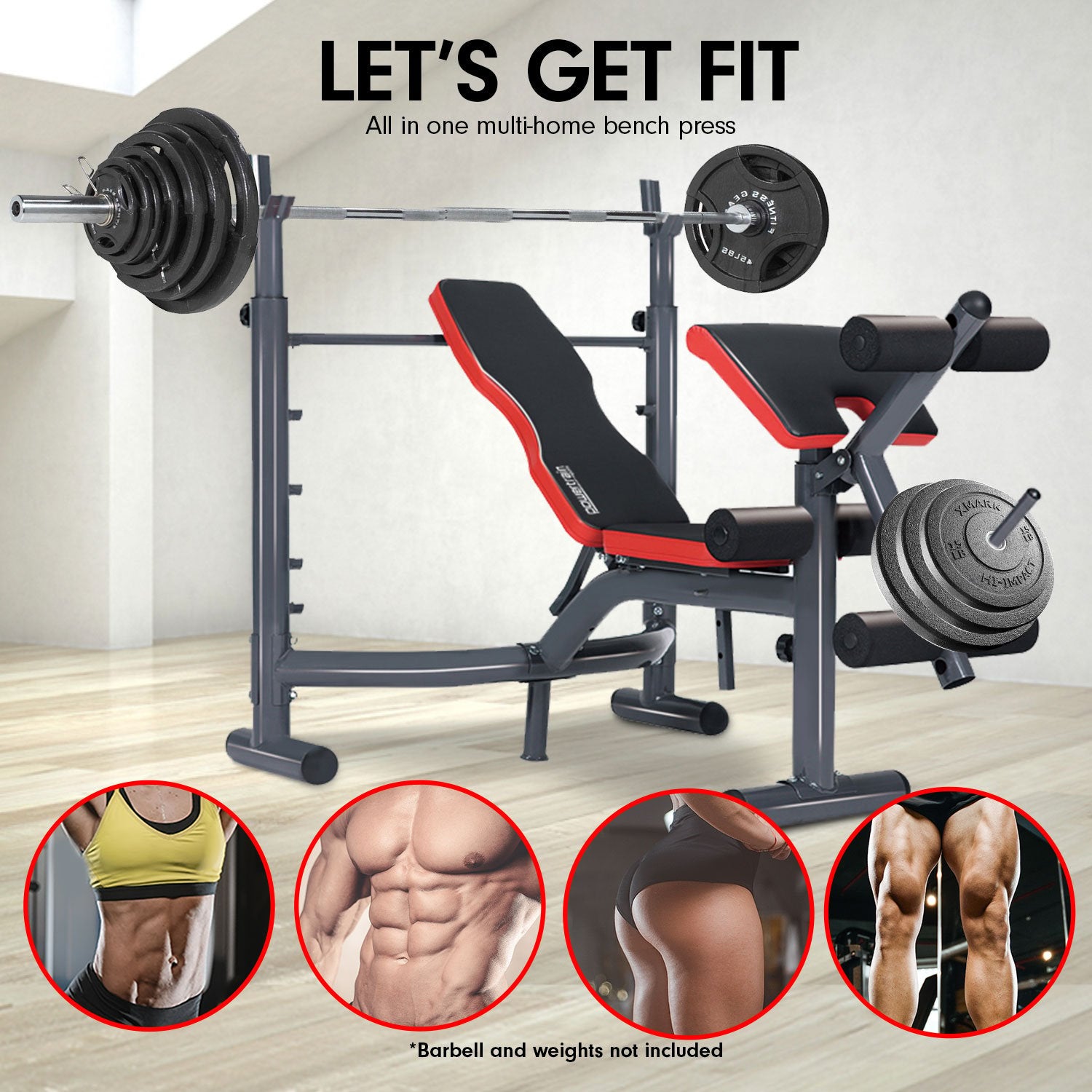 Powertrain Adjustable Weight Bench Home Gym Bench Press - 302 - SILBERSHELL