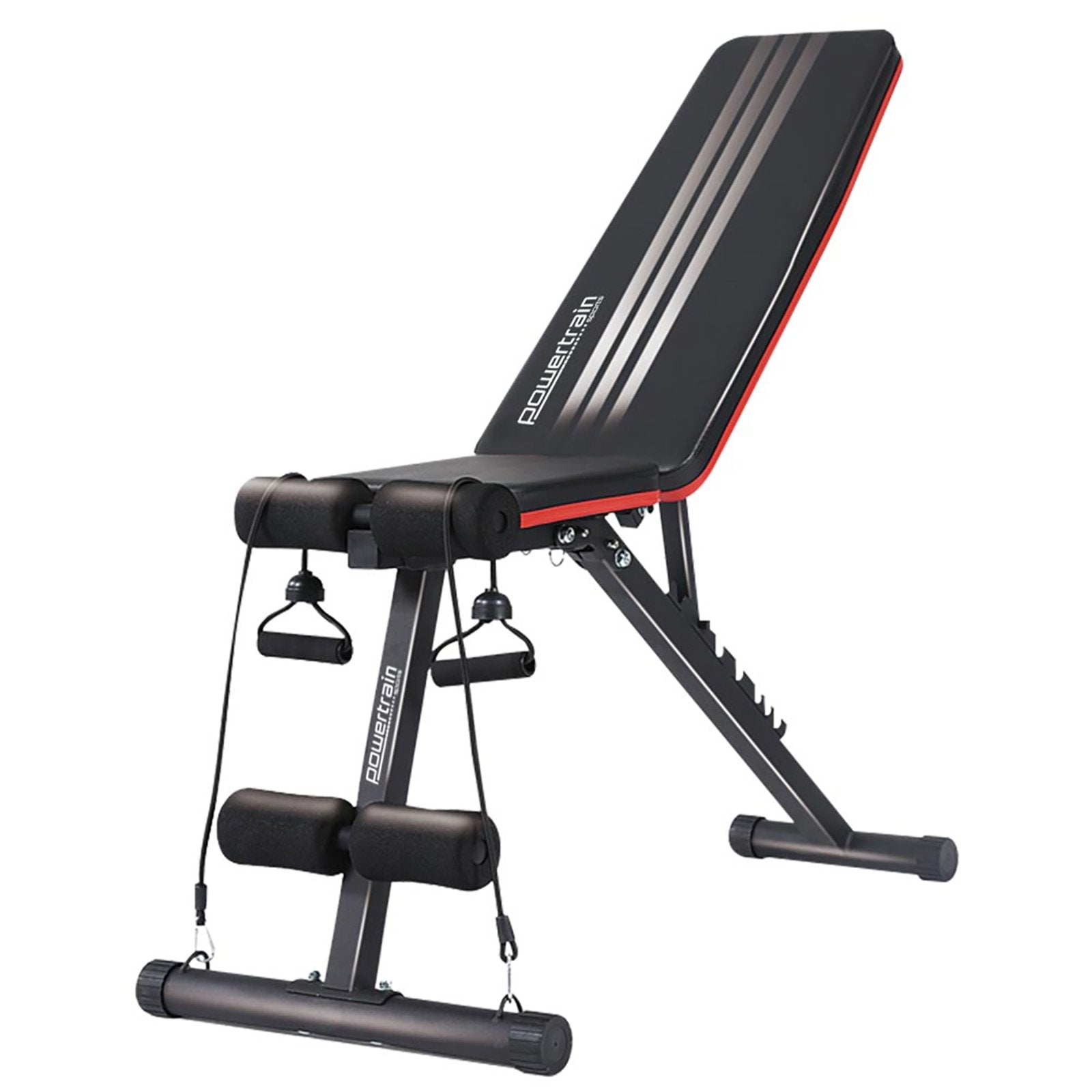 Powertrain Adjustable Incline Decline Exercise Bench Resistance Bands - SILBERSHELL