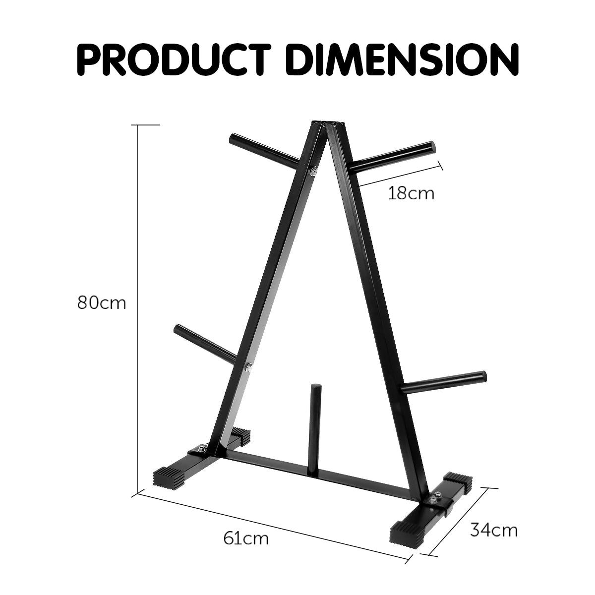 Powertrain Weight Plates Storage Home Gym Rack - SILBERSHELL