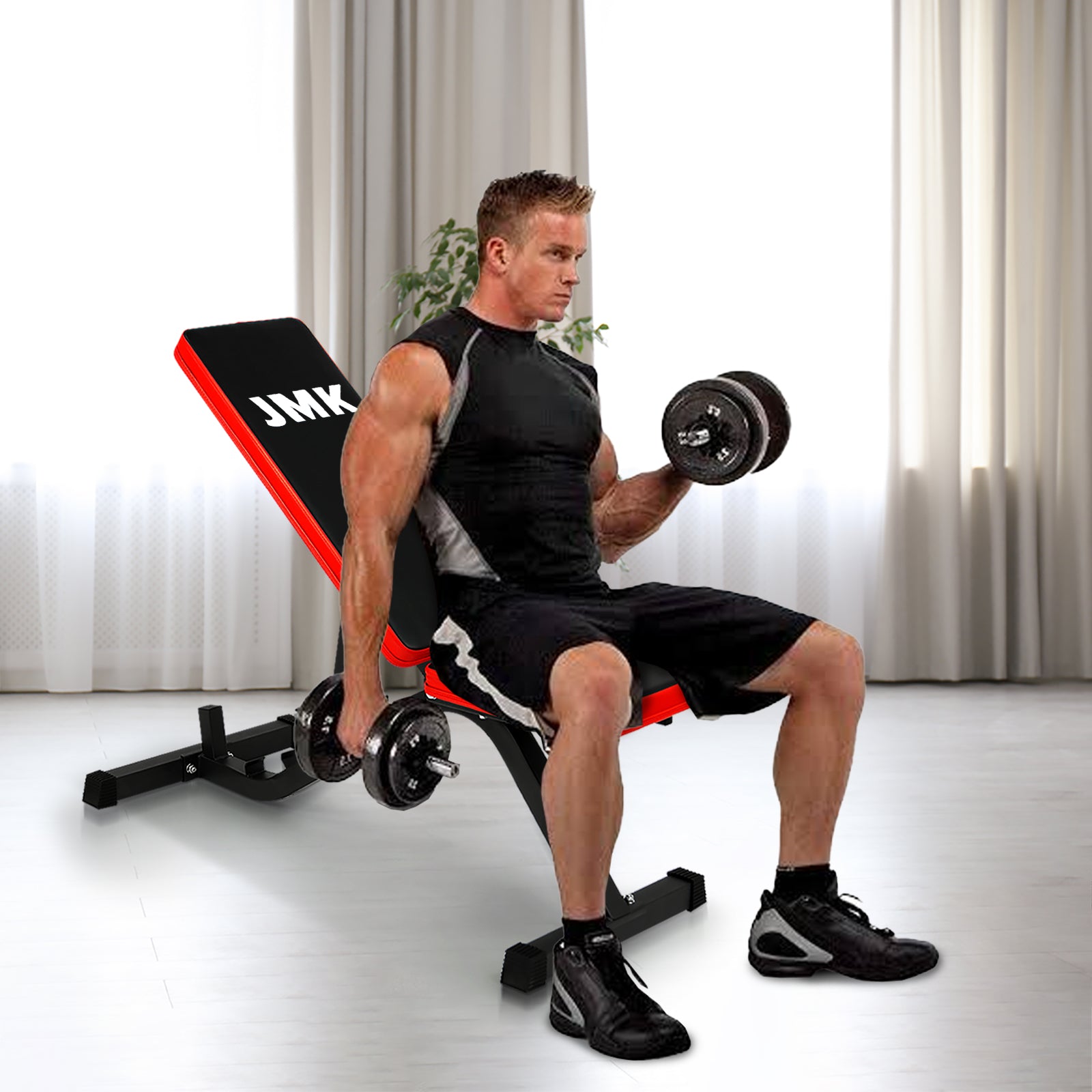 Powertrain Adjustable Incline Decline Home Gym Bench - SILBERSHELL