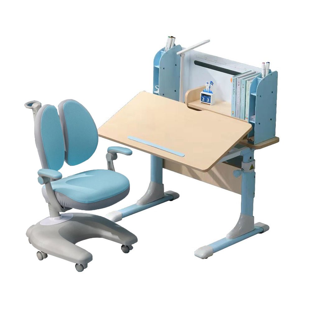 Height Adjustable Children Kids Ergonomic Study Desk Chair Set 80cm Blue AU - SILBERSHELL