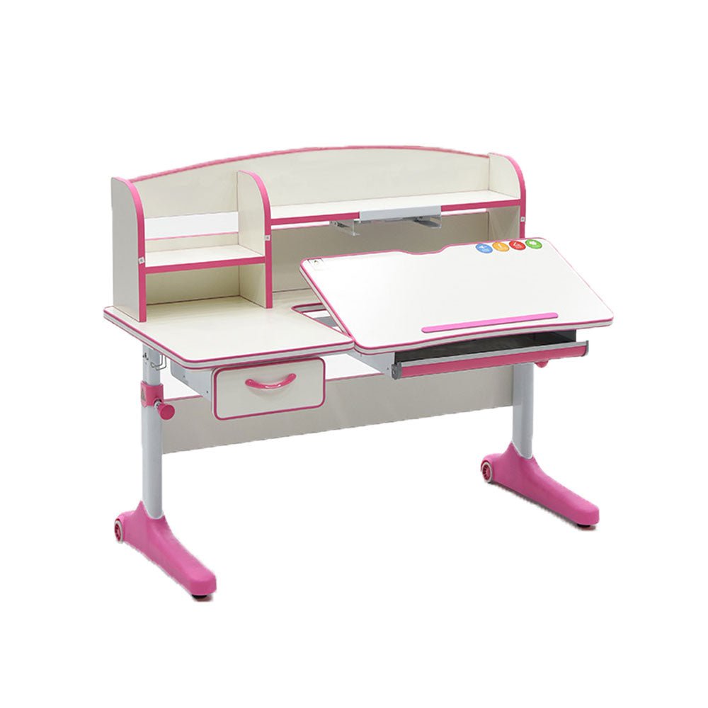 120cm Height Adjustable Children Kids Ergonomic Study Desk Pink AU - SILBERSHELL