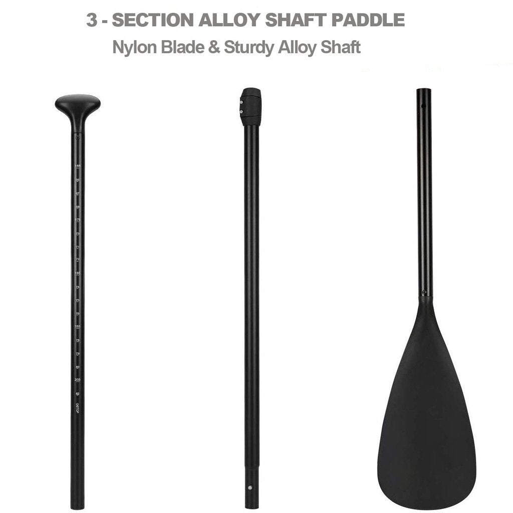Alloy Adjustable 2-part SUP Paddle Stand Up Paddle Board Edge Guard 160-215cm Double - SILBERSHELL