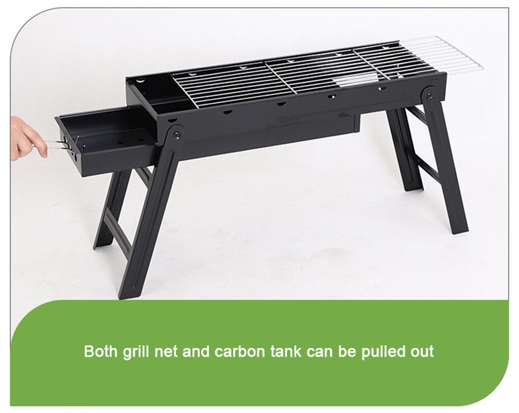 Foldable Portable BBQ Charcoal Grill Barbecue Camping Hibachi Picnic - SILBERSHELL