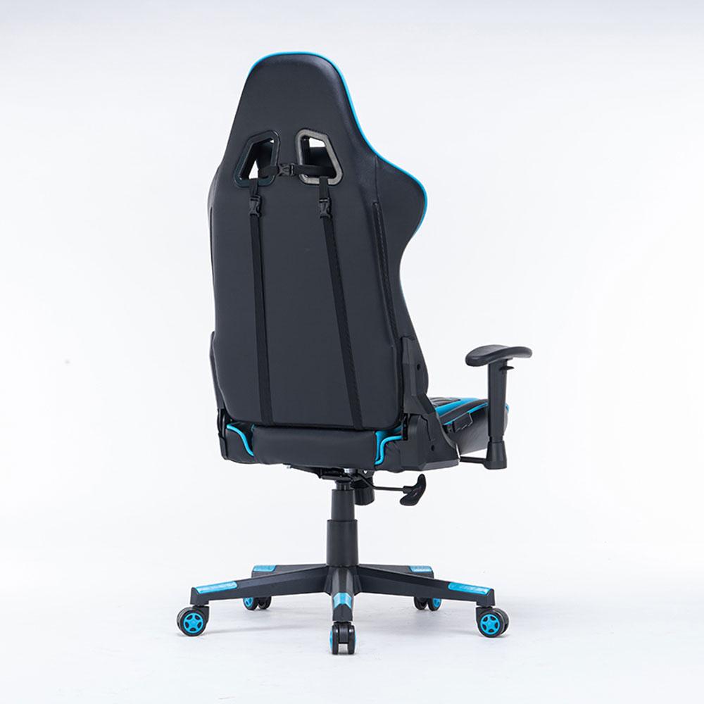 Gaming Chair Ergonomic Racing chair 165° Reclining Gaming Seat 3D Armrest Footrest Black - SILBERSHELL