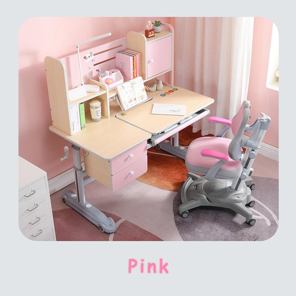 Height Adjustable Children Kids Ergonomic Study Desk Chair Set 120cm Pink AU - SILBERSHELL