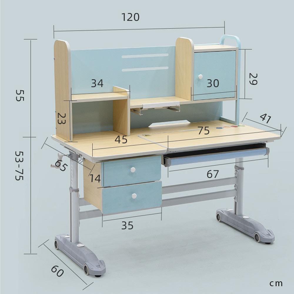 Height Adjustable Children Kids Ergonomic Study Desk Only 120cm Blue AU - SILBERSHELL