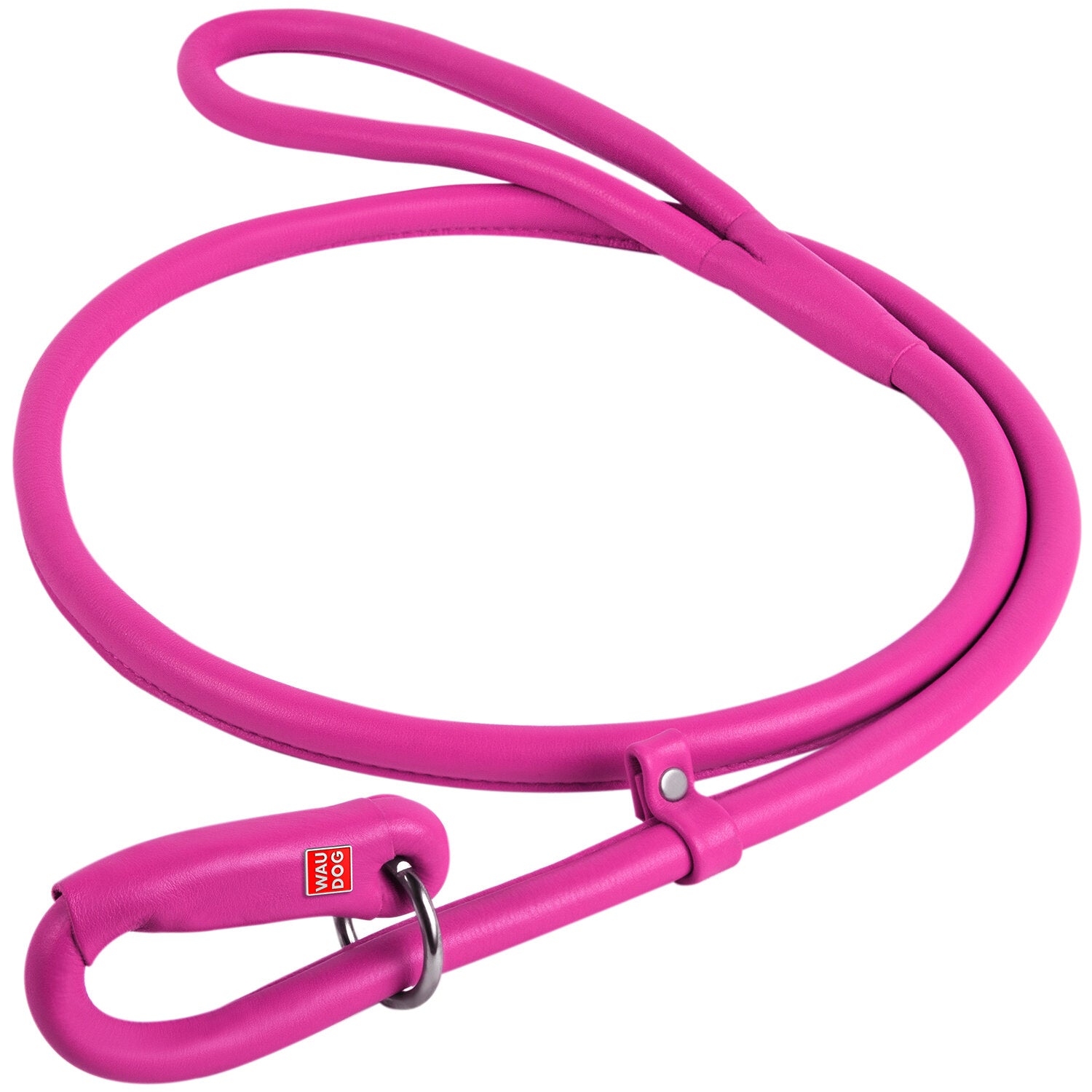 Waudog Leather Round Slip Leash W8MM- L183CM PINK - SILBERSHELL