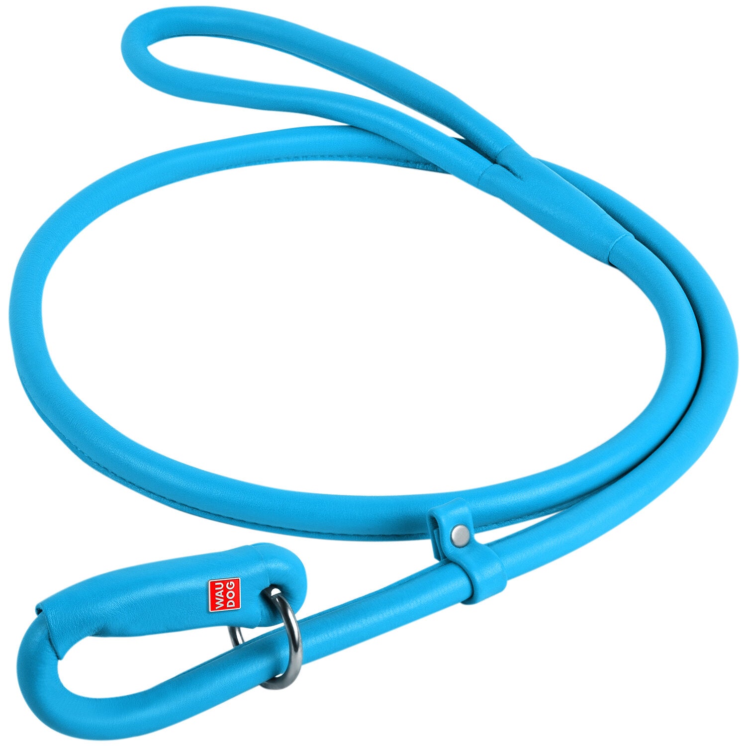 Waudog Leather Round Slip Leash W10MM-L183CM BLUE - SILBERSHELL