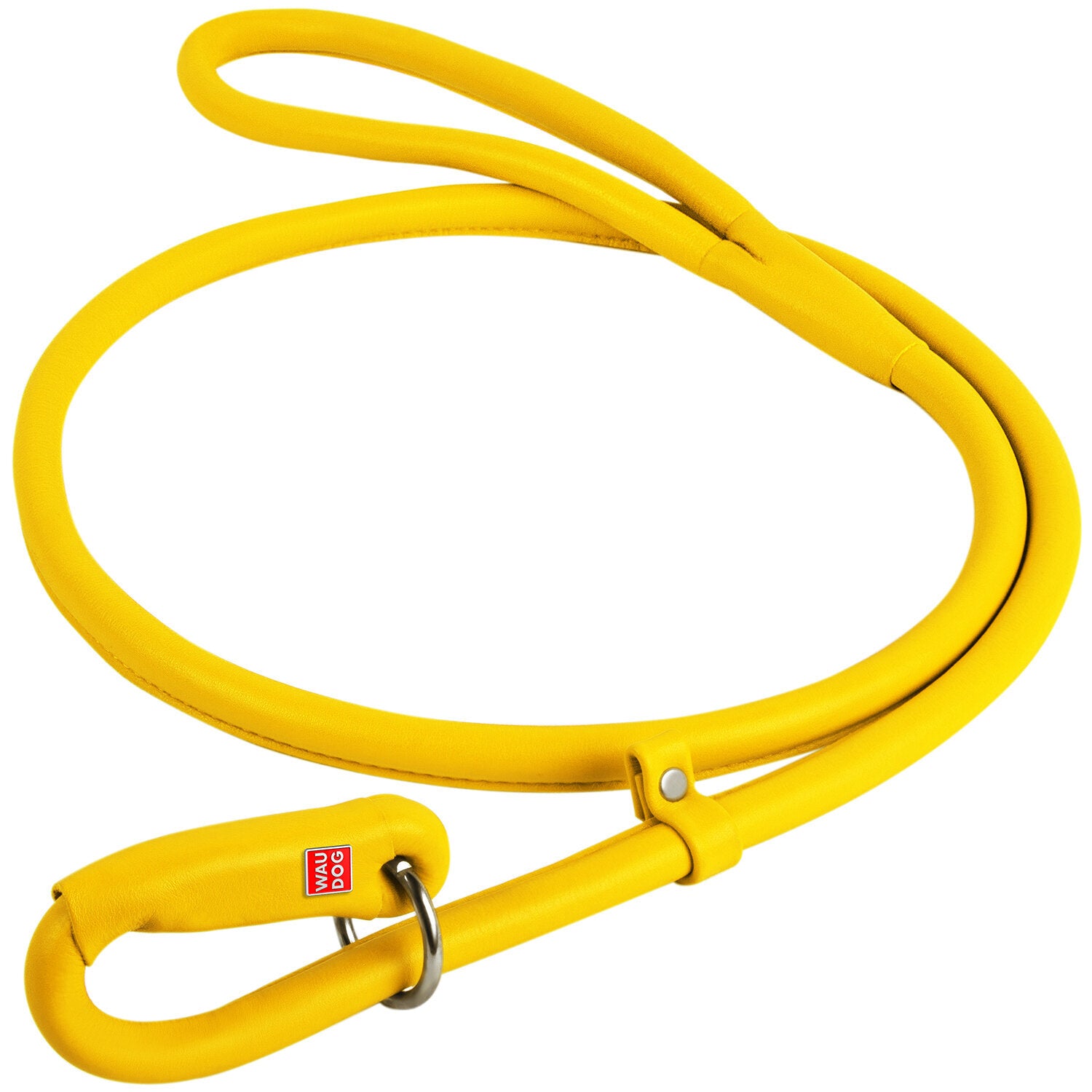 Waudog Leather Round Slip Leash W10MM-L183CM YELLOW - SILBERSHELL