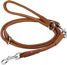 Waudog Leather Dog Clip Leash 10MM BROWN ADJUSTABLE 183CM - SILBERSHELL