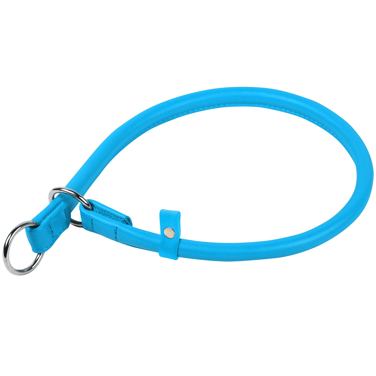 Waudog Leather Slip Dog Collar 60CM BLUE - SILBERSHELL