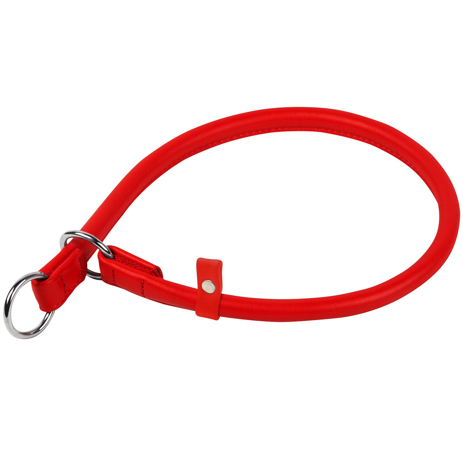 Waudog Leather Slip Dog Collar 60CM RED - SILBERSHELL