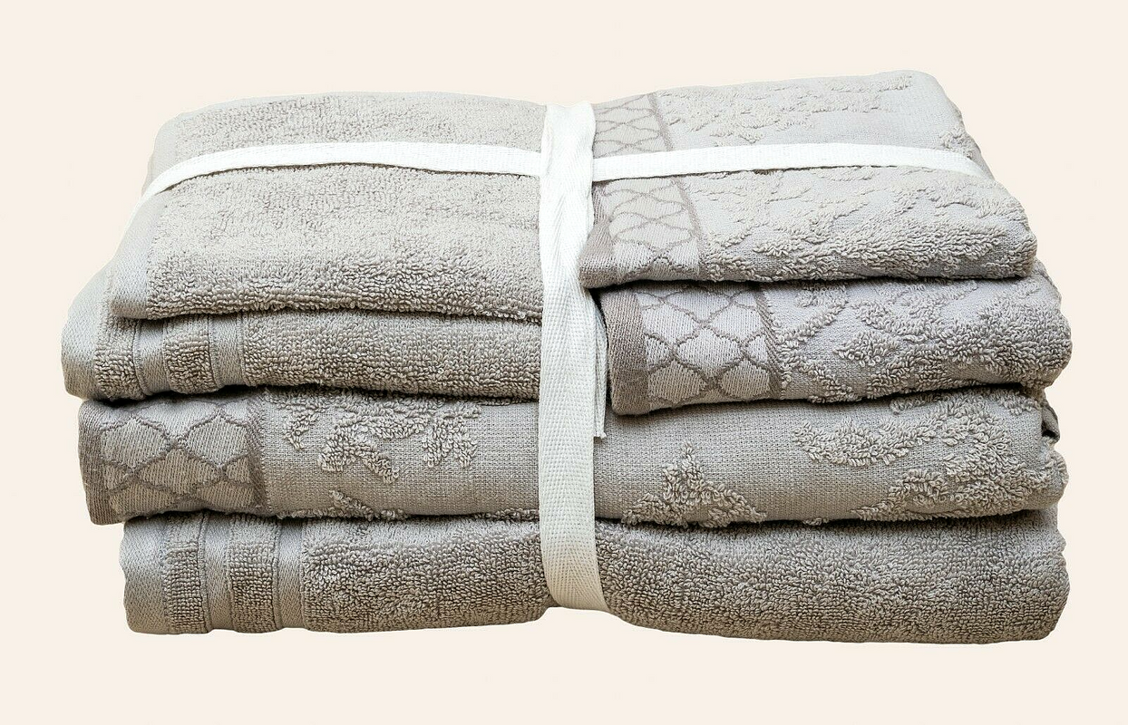 Moroccan Jacquard Organic Terry Towels 6 pc Set - SILBERSHELL