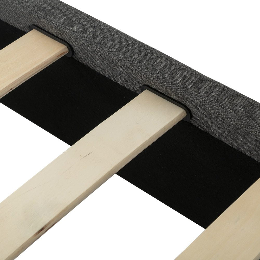Bed Frame Mattress Foundation (Dark Grey) - Double - SILBERSHELL