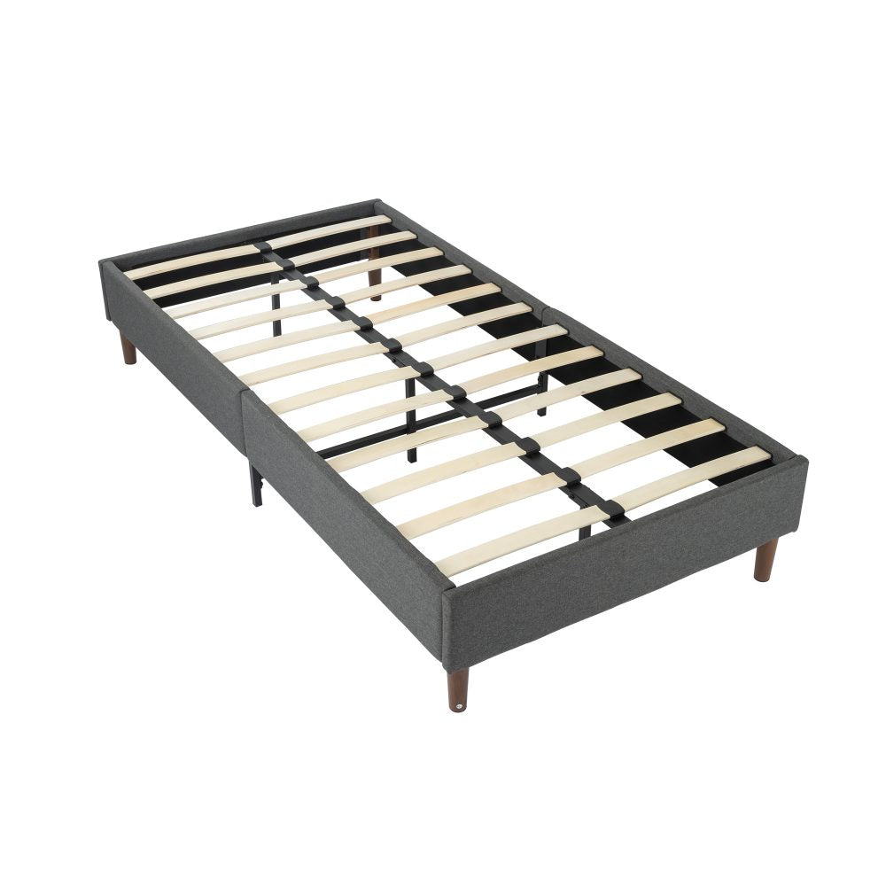 Bed Frame Mattress Foundation (Dark Grey) - Single - SILBERSHELL