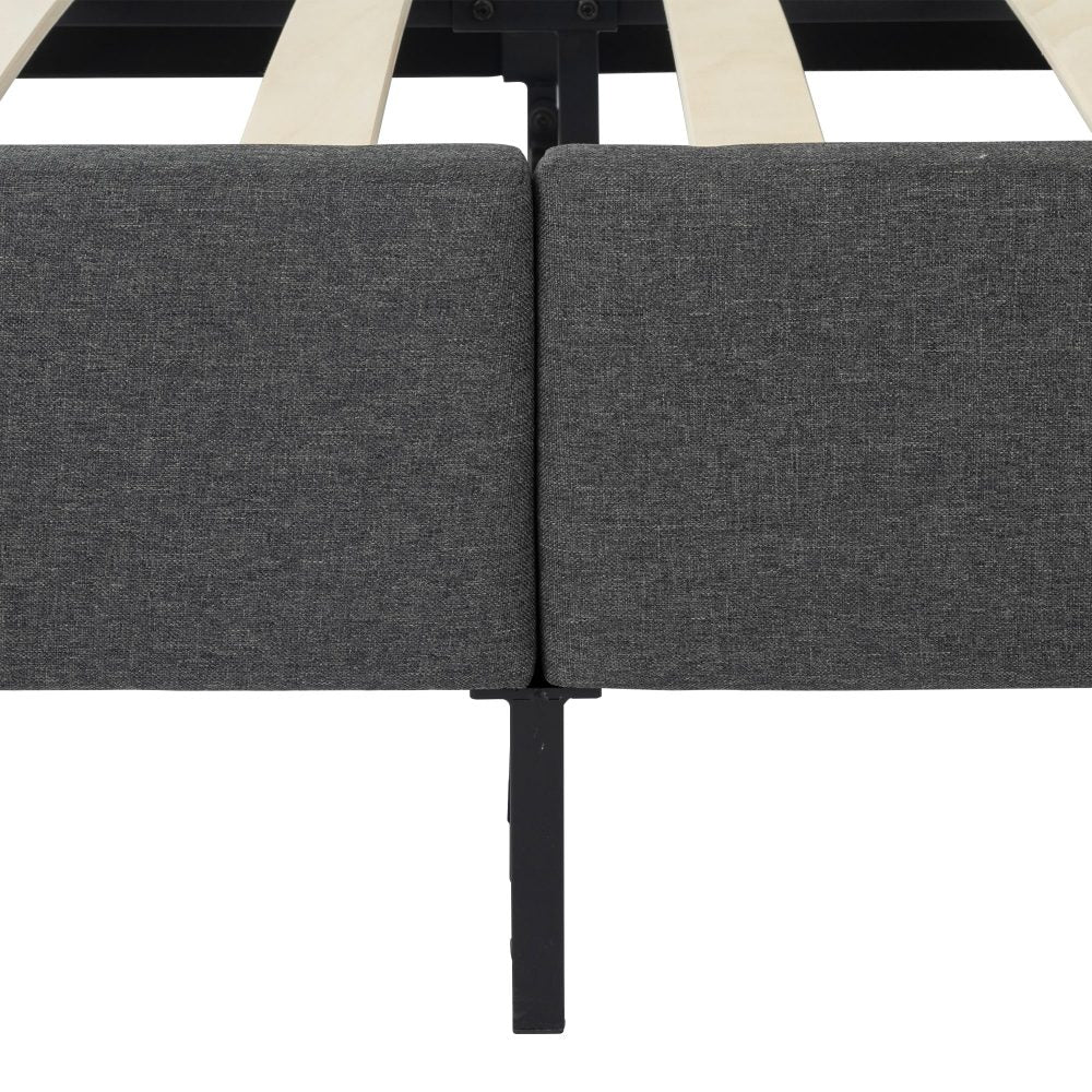 Bed Frame Mattress Foundation (Dark Grey) - Single - SILBERSHELL