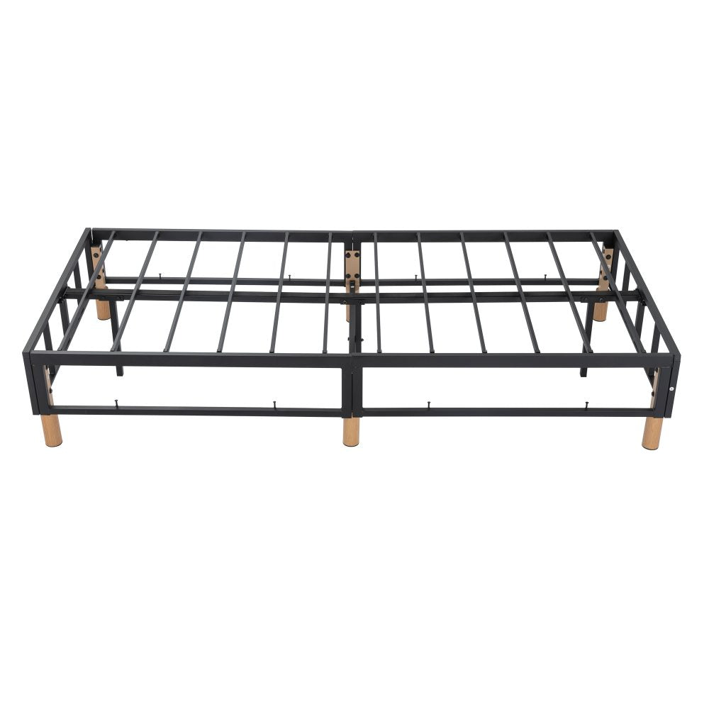 Metal Bed Frame Mattress Foundation Blue - King - SILBERSHELL