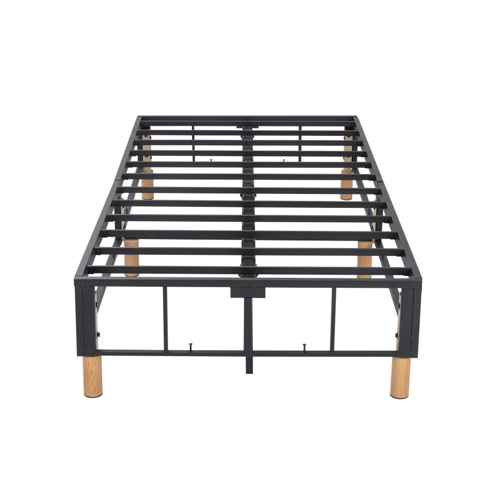 Metal Bed Frame Mattress Foundation Blue - King - SILBERSHELL