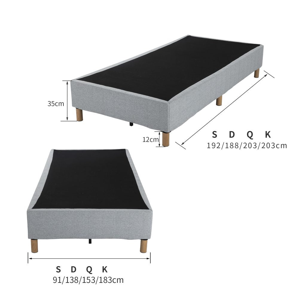 Metal Bed Frame Mattress Foundation Blue - King - SILBERSHELL