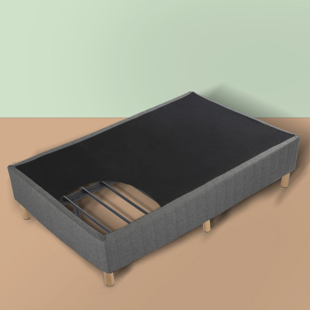 Metal Bedframe Mattress Foundation (Dark Grey)  - Single - SILBERSHELL