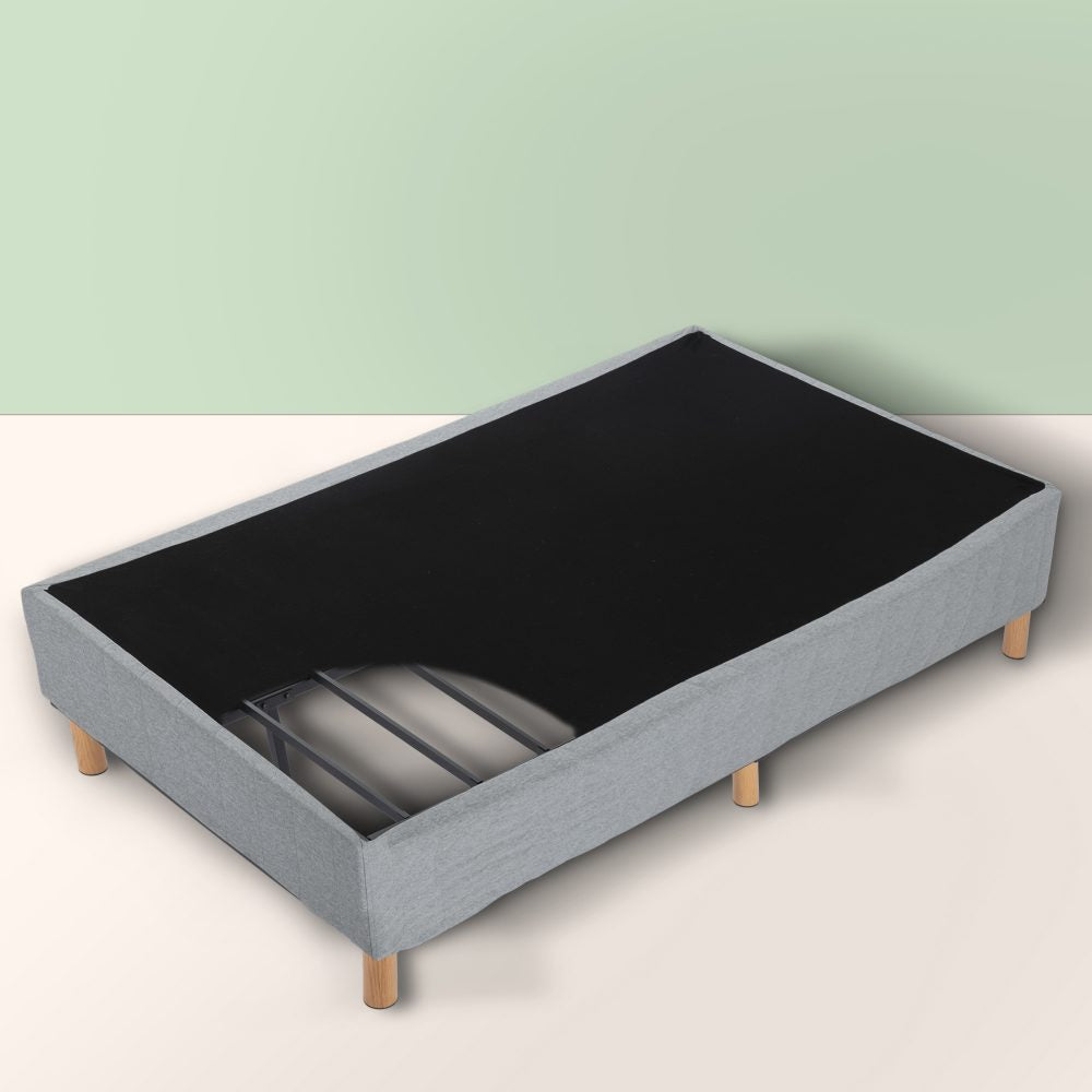 Metal Bedframe Mattress Foundation (Light Grey) - Single - SILBERSHELL