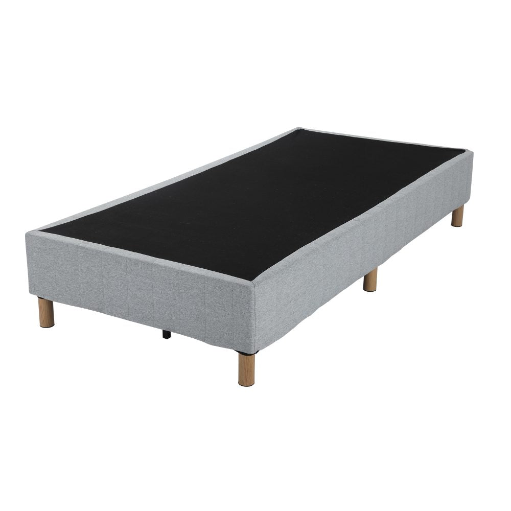 Metal Bedframe Mattress Foundation (Light Grey) - Single - SILBERSHELL