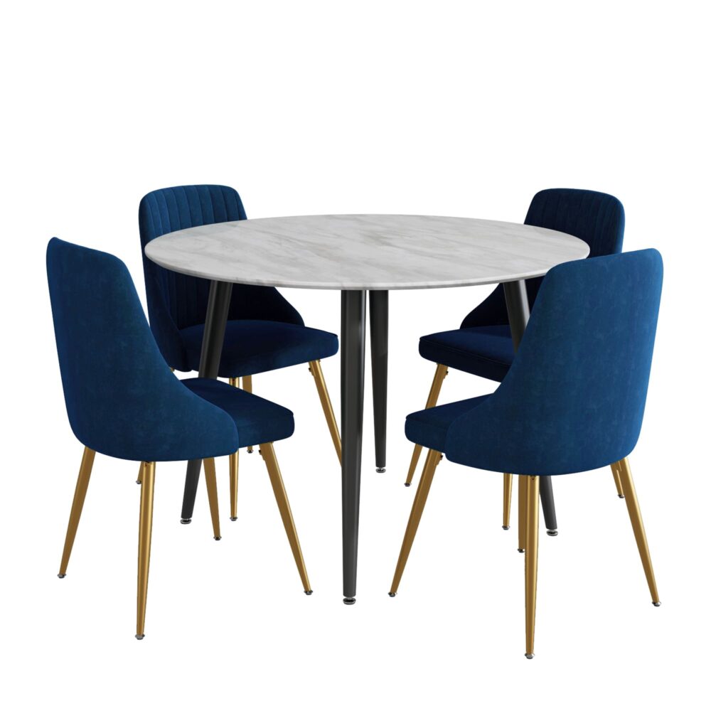 Ocean&#8217;s Velvet Dining Set - SILBERSHELL