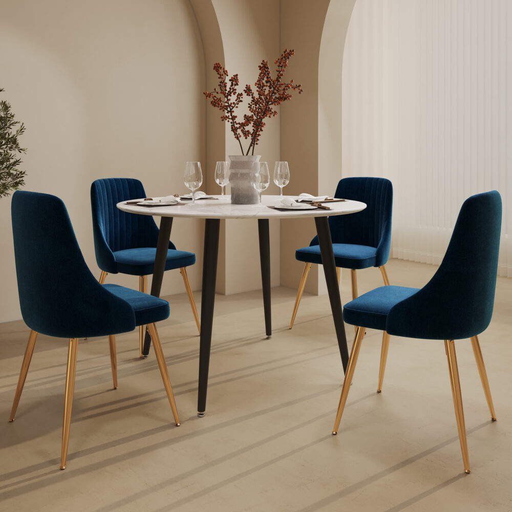 Ocean&#8217;s Velvet Dining Set - SILBERSHELL