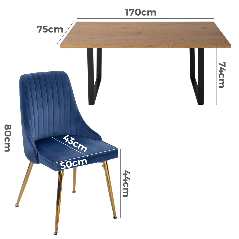 Dinero: Navy Velvet&#038;Natural Table Set - SILBERSHELL