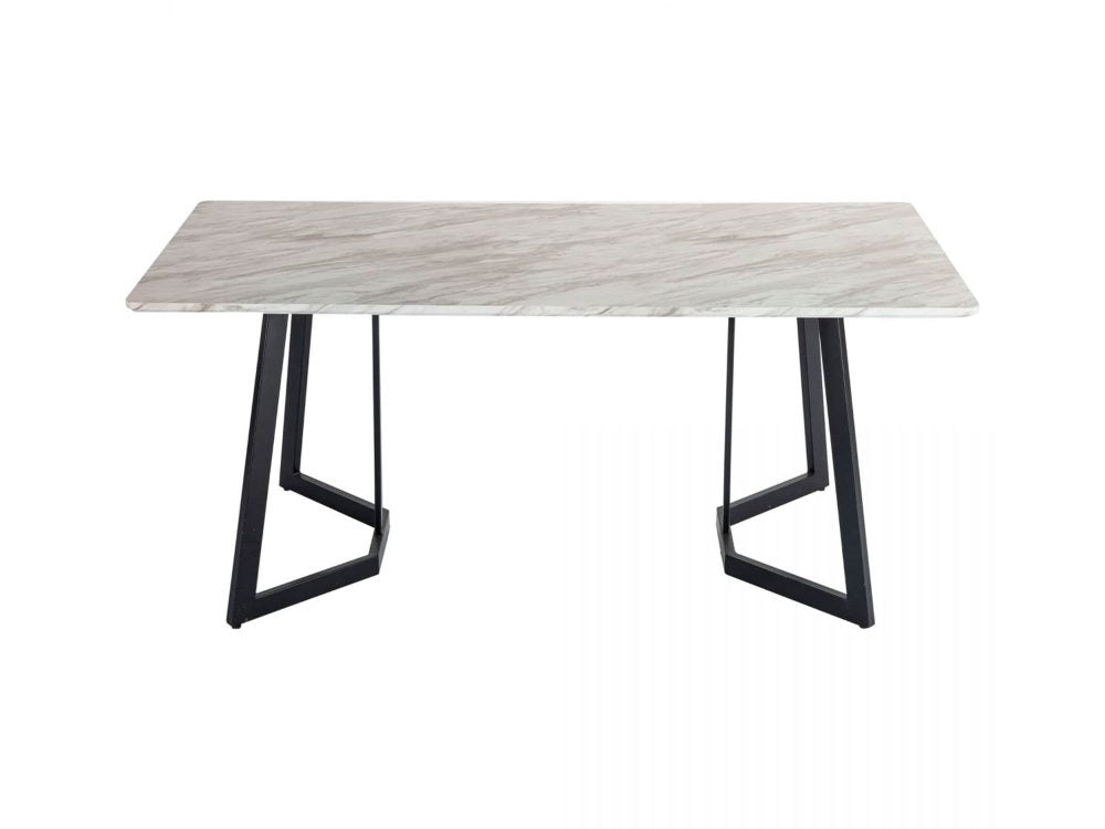 Rectangular Marble-Effect Table - SILBERSHELL