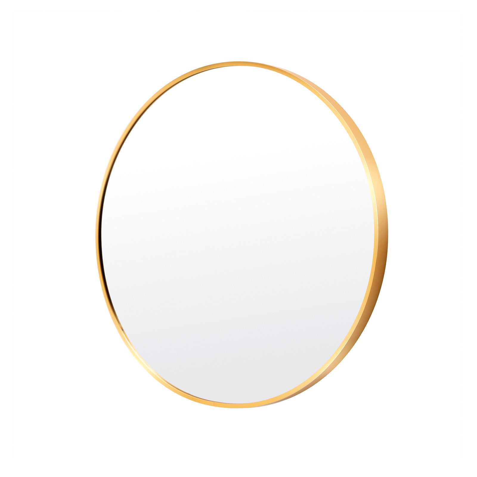 La Bella Gold Wall Mirror Round Aluminum Frame Makeup Decor Bathroom Vanity 70cm - SILBERSHELL