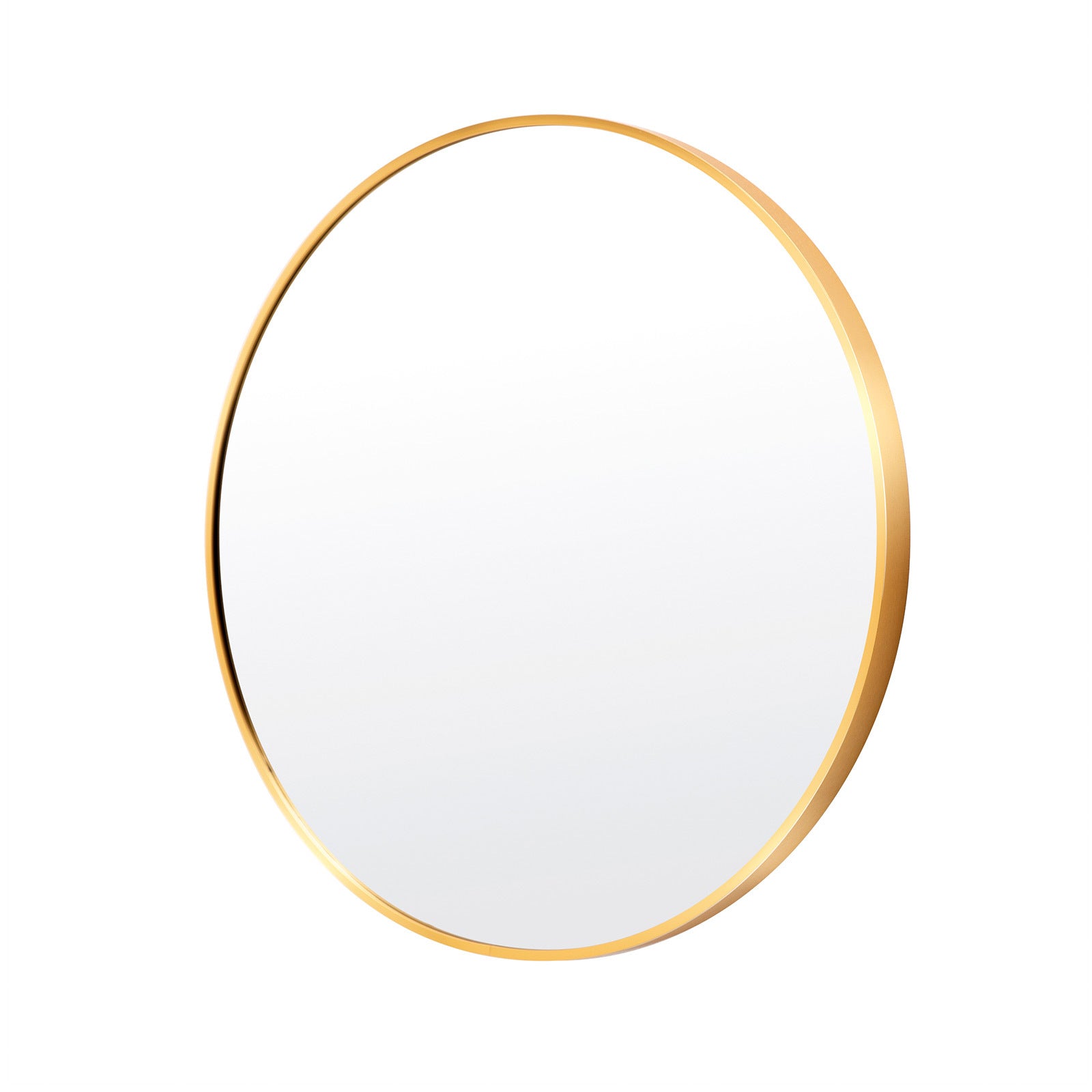 La Bella Gold Wall Mirror Round Aluminum Frame Makeup Decor Bathroom Vanity 80cm - SILBERSHELL