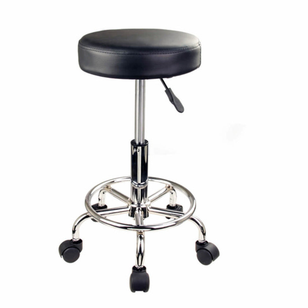 Forever Beauty Black Salon Barber Stool Swivel Round Type - SILBERSHELL