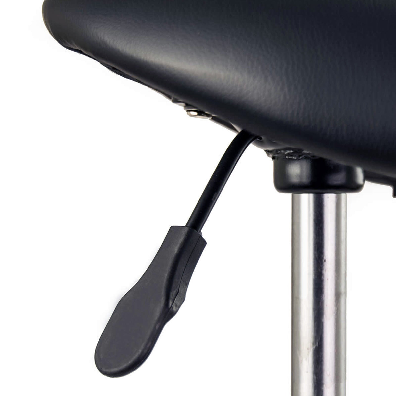 Forever Beauty Black Salon Barber Stool Swivel Saddle Type - SILBERSHELL