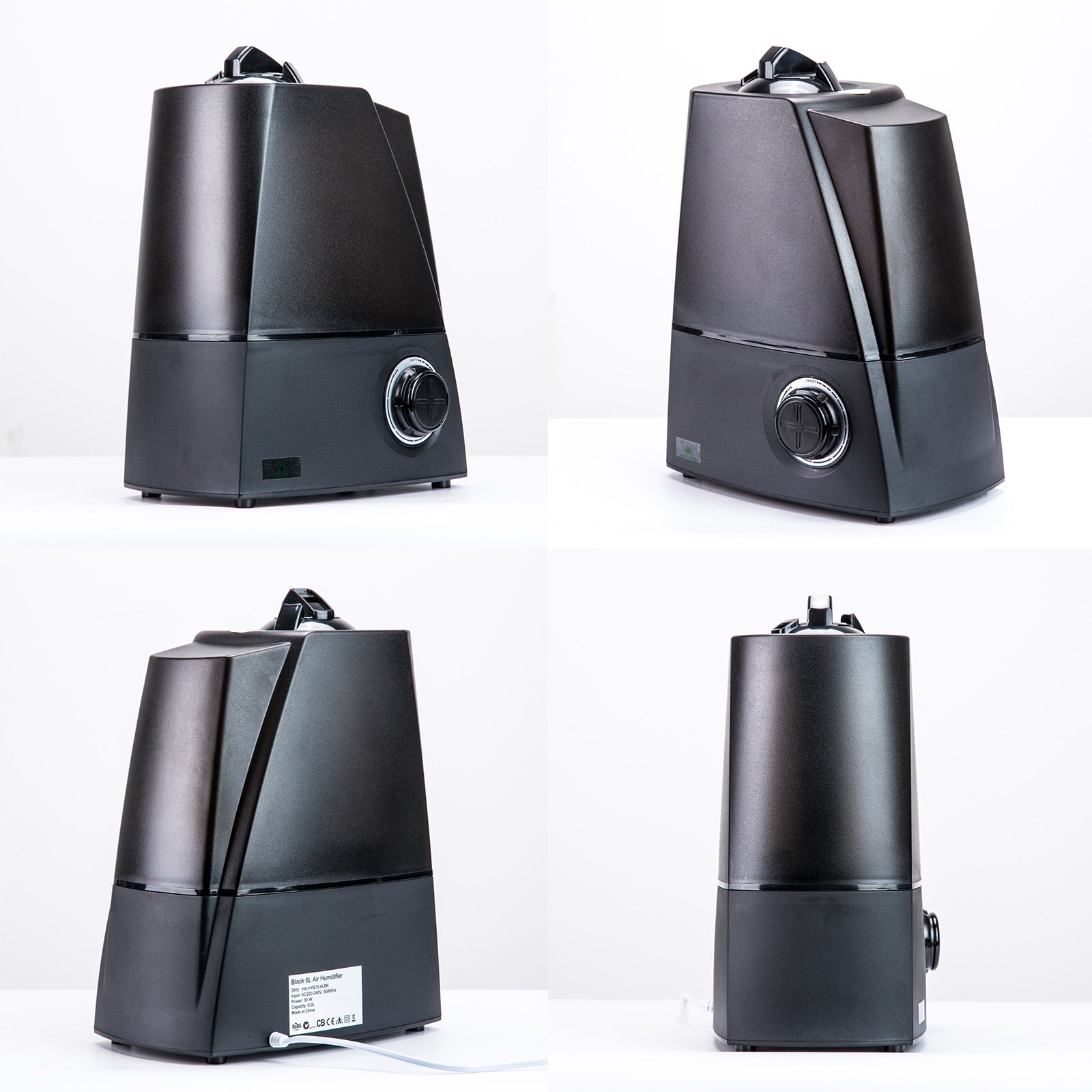 Home Ready Black Air Humidifier Ultrasonic Cool Diffuser 6L - SILBERSHELL