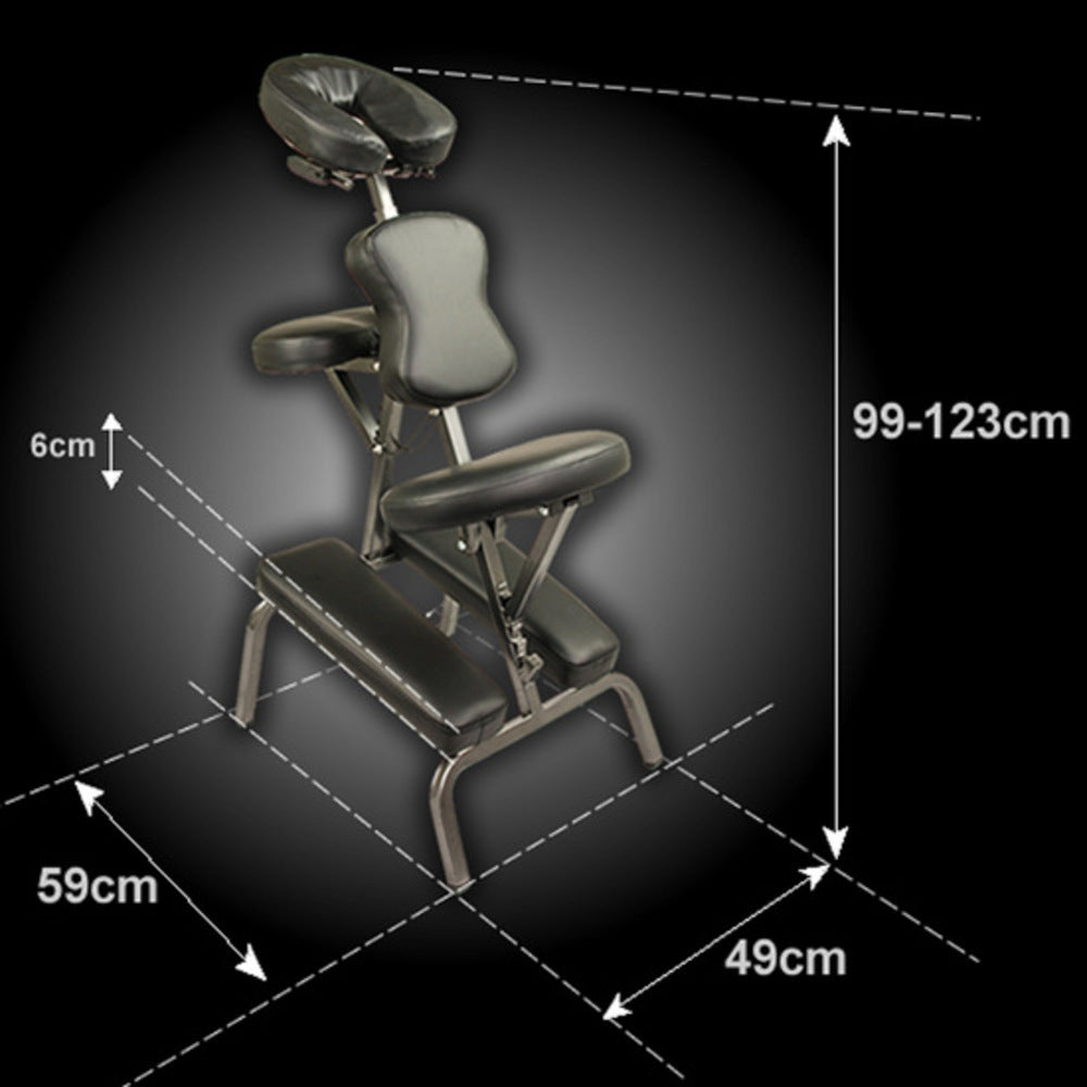 Forever Beauty Black Portable Beauty Massage Foldable Chair Table Therapy Waxing Aluminium - SILBERSHELL