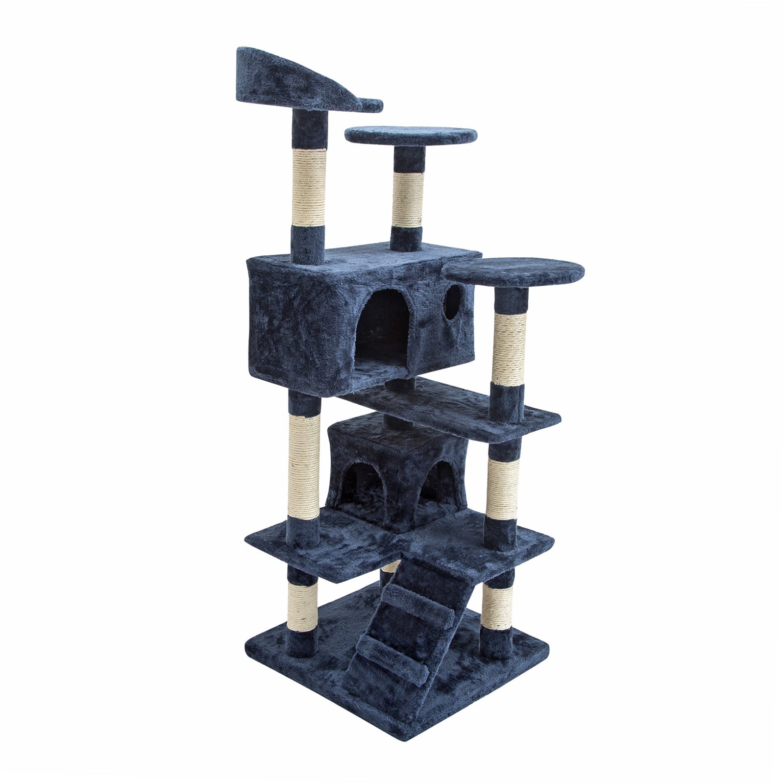 Paw Mate 130cm Blue Cat Tree Soho Multi Level Scratcher - SILBERSHELL