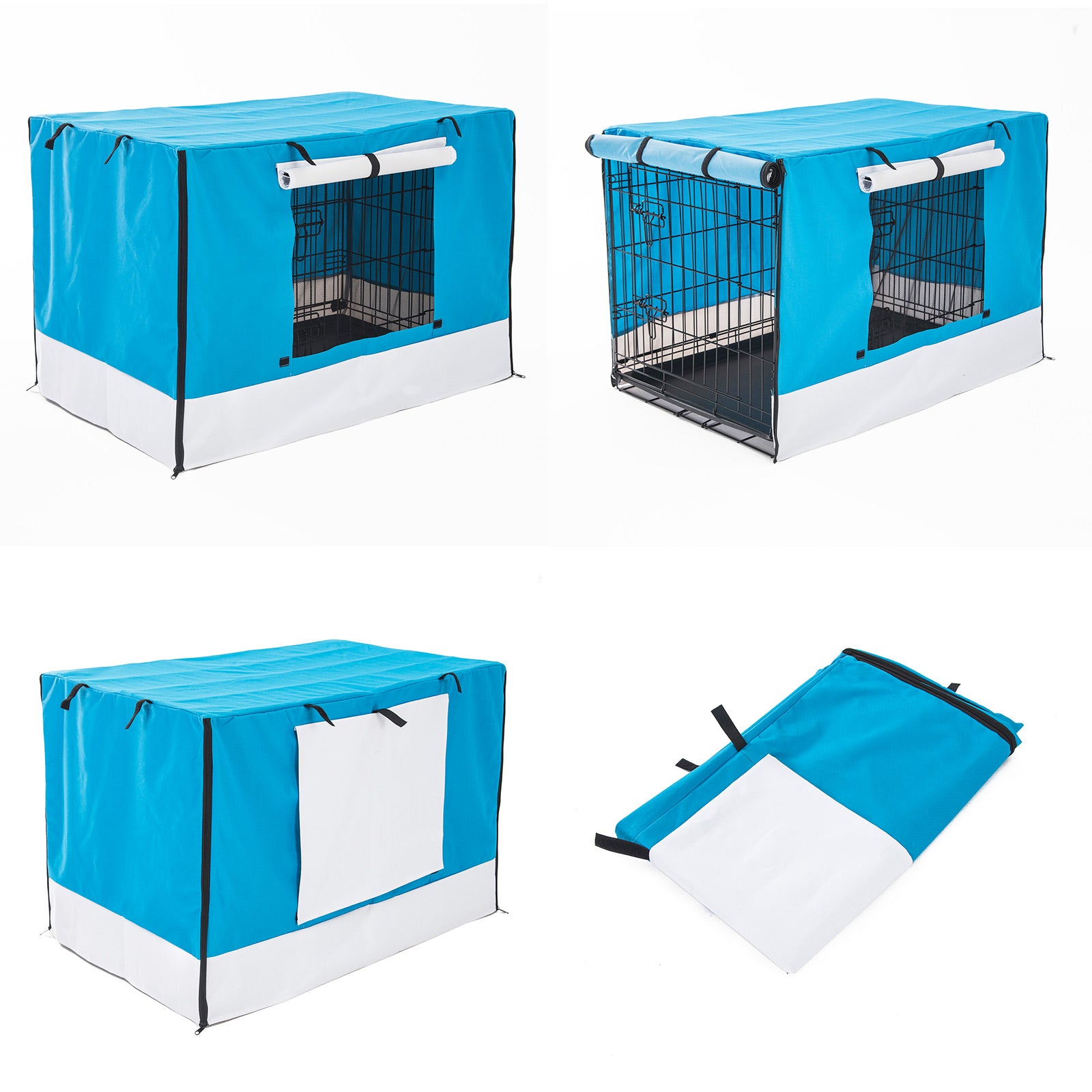 Paw Mate Blue Cage Cover Enclosure for Wire Dog Cage Crate 24in - SILBERSHELL