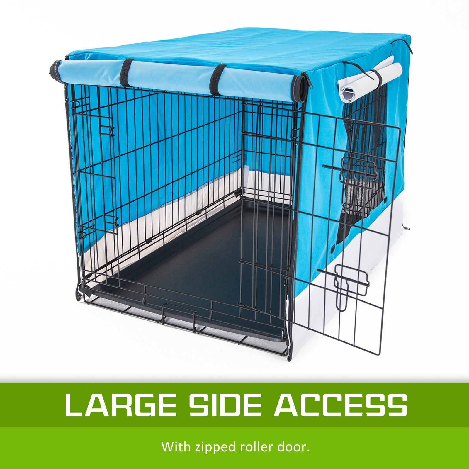 Paw Mate Blue Cage Cover Enclosure for Wire Dog Cage Crate 24in - SILBERSHELL