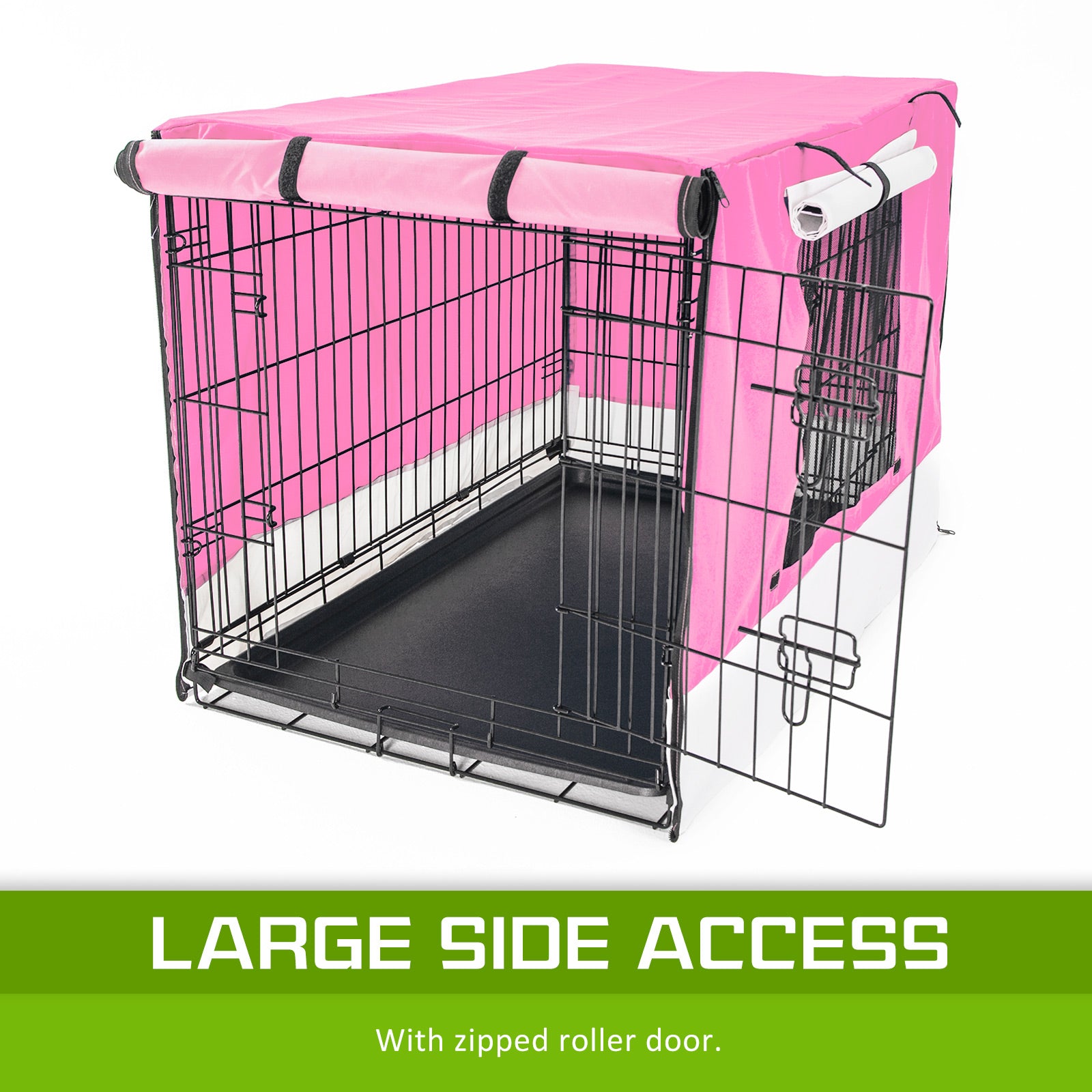 Paw Mate Pink Cage Cover Enclosure for Wire Dog Cage Crate 24in - SILBERSHELL