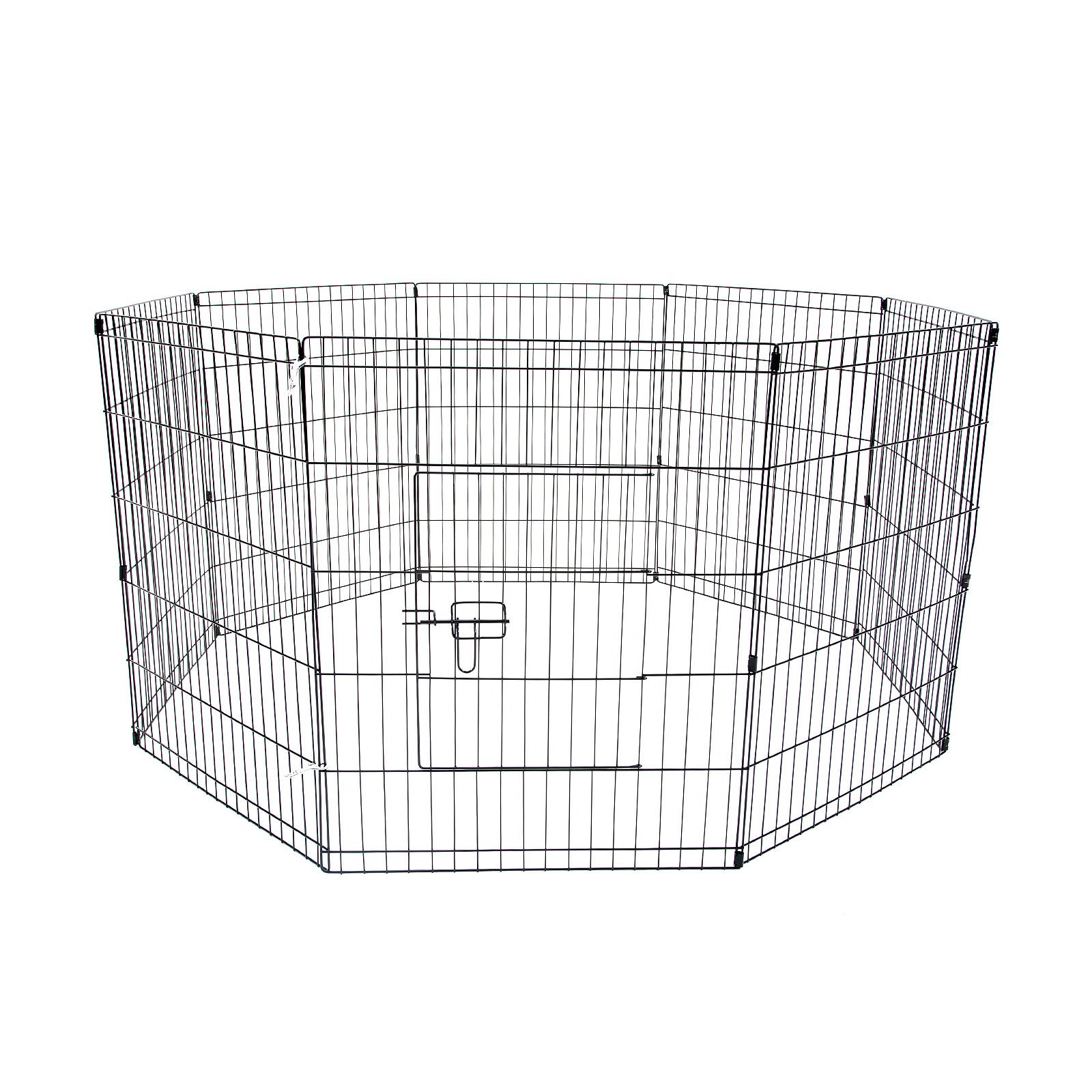 Paw Mate Pet Playpen 8 Panel 24in Foldable Dog Exercise Enclosure Fence Cage - SILBERSHELL