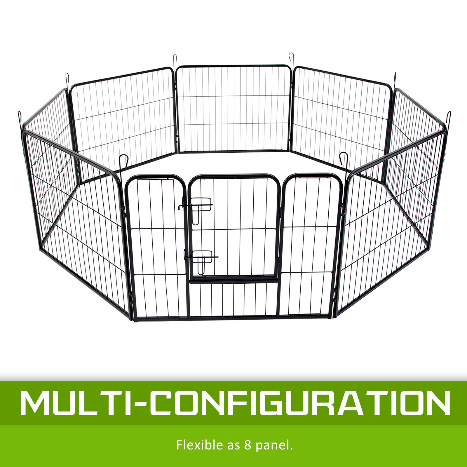 Paw Mate Pet Playpen Heavy Duty 31in 8 Panel Foldable Dog Exercise Enclosure Fence Cage - SILBERSHELL