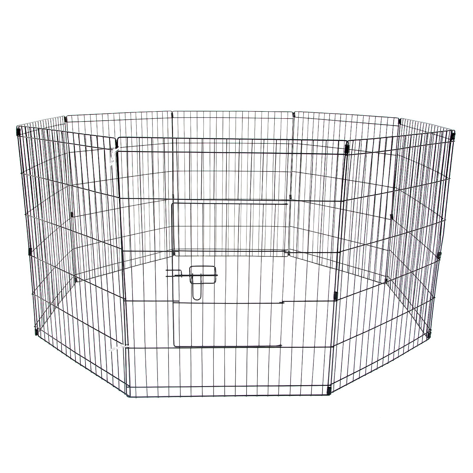 Paw Mate Pet Playpen 8 Panel 36in Foldable Dog Exercise Enclosure Fence Cage - SILBERSHELL