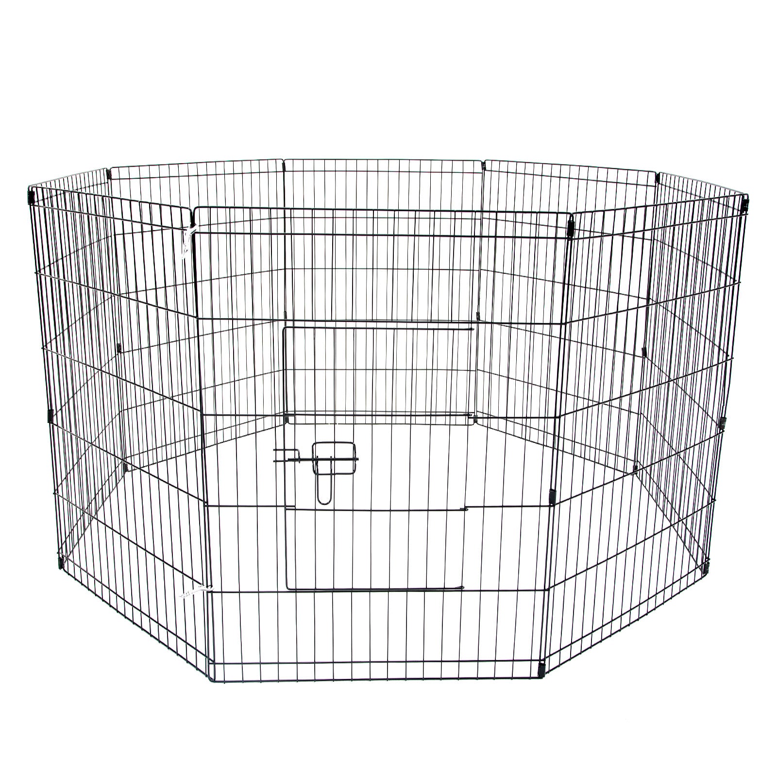 Paw Mate Pet Playpen 8 Panel 42in Foldable Dog Exercise Enclosure Fence Cage - SILBERSHELL