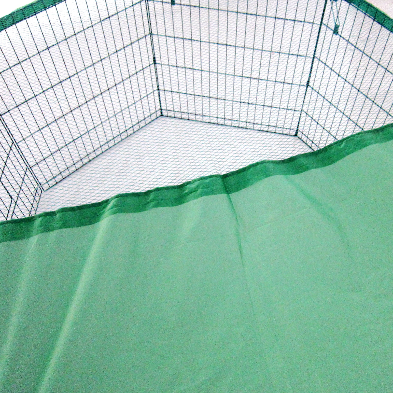 Paw Mate Green Net Cover for Pet Playpen 24in Dog Exercise Enclosure Fence Cage - SILBERSHELL