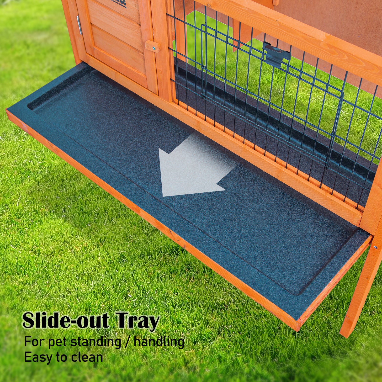 Paw Mate 91 x 45 x 70cm Rabbit Hutch Chicken Coop Free Standing Cage Run - SILBERSHELL