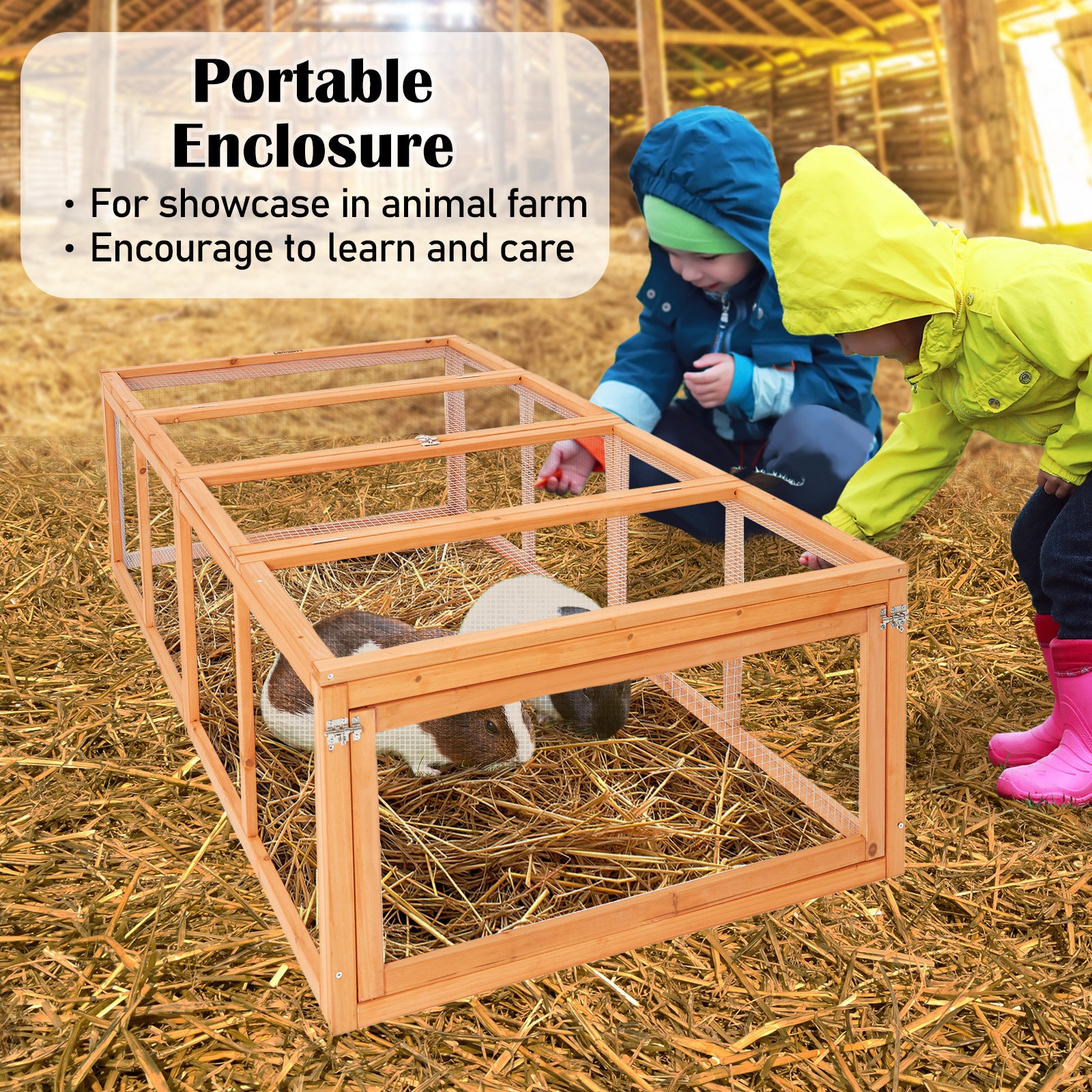 Paw Mate 180 x 90 x 48cm Chicken Coop Run Extension Rabbit Hutch Cage - SILBERSHELL